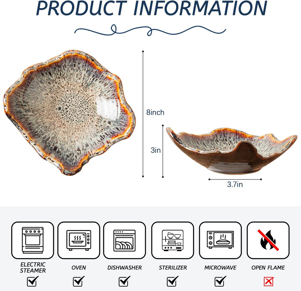 Artisanal Reactive Glaze Ceramic Bowl